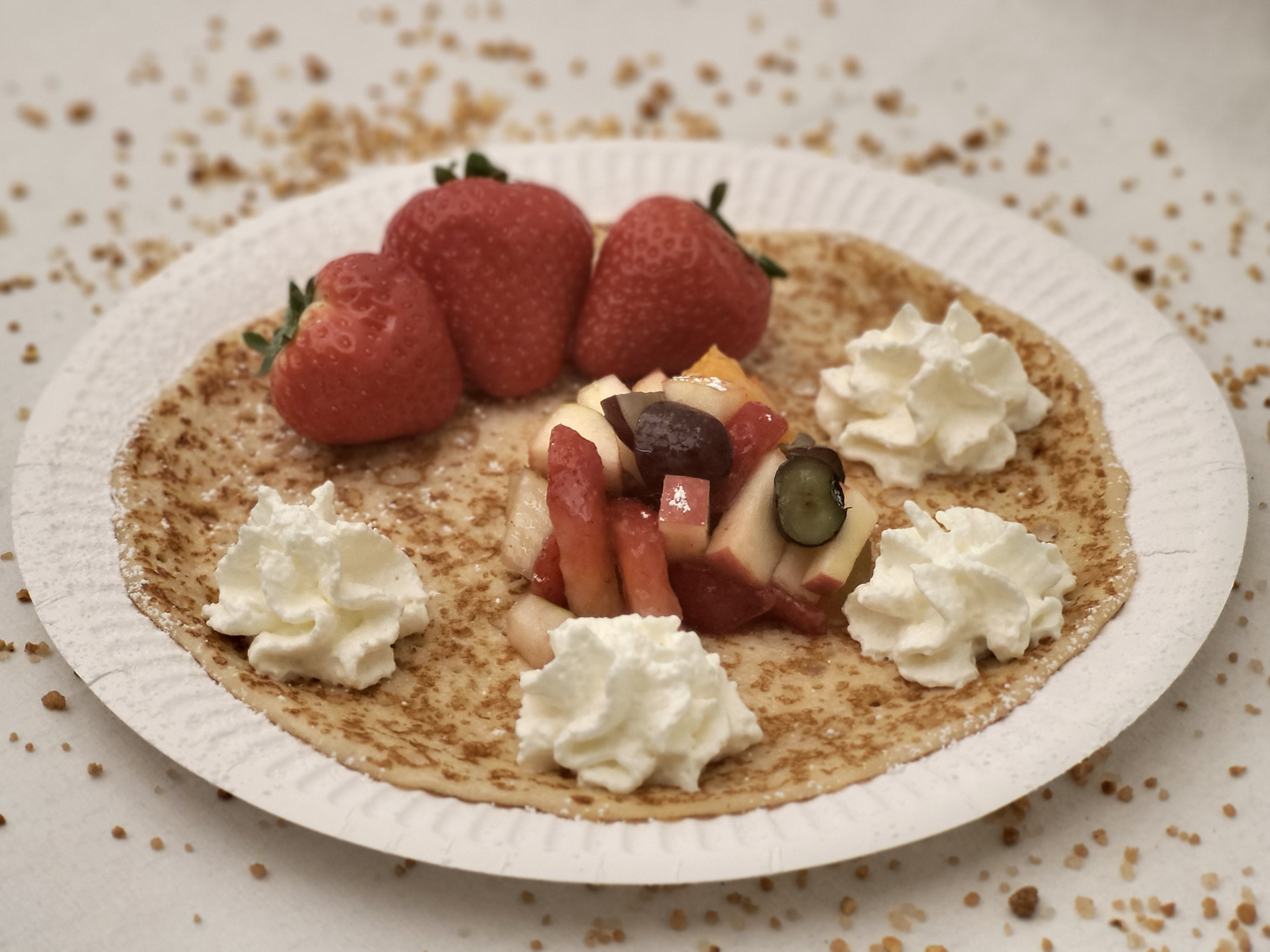 Pannenkoek met vers fruit 